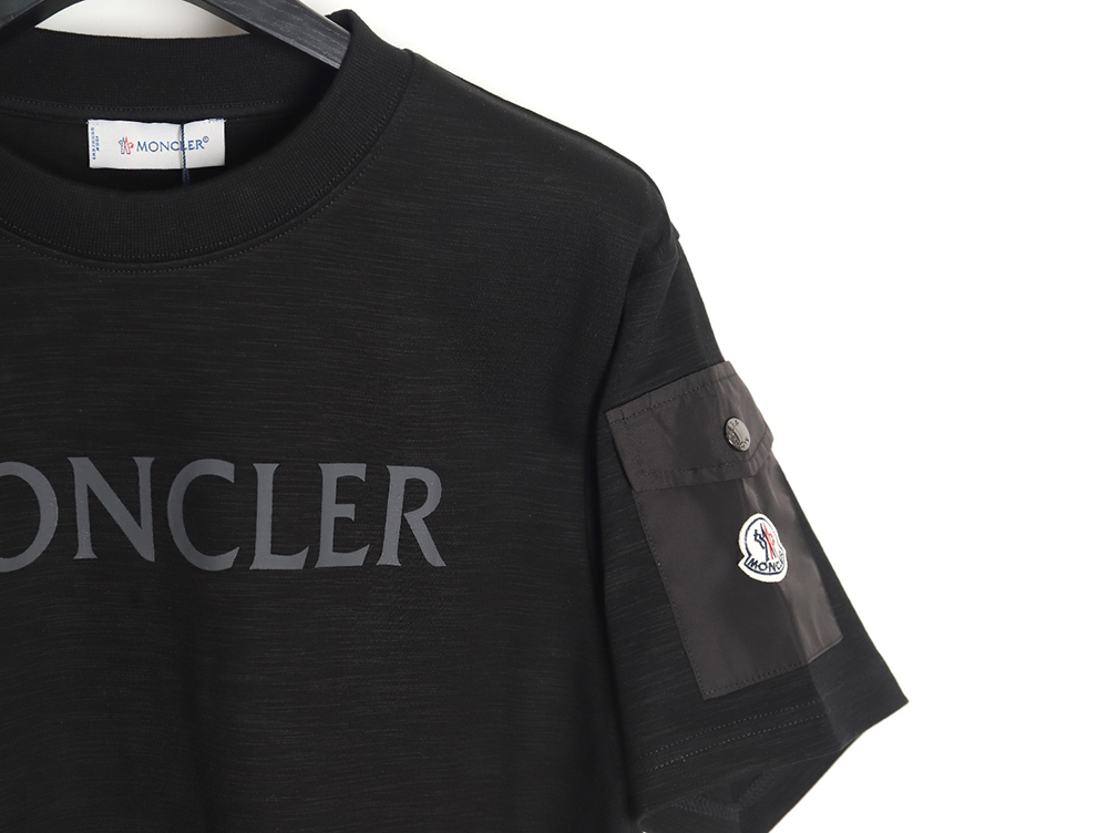 Moncler 24ss basic letter logo print short sleeves