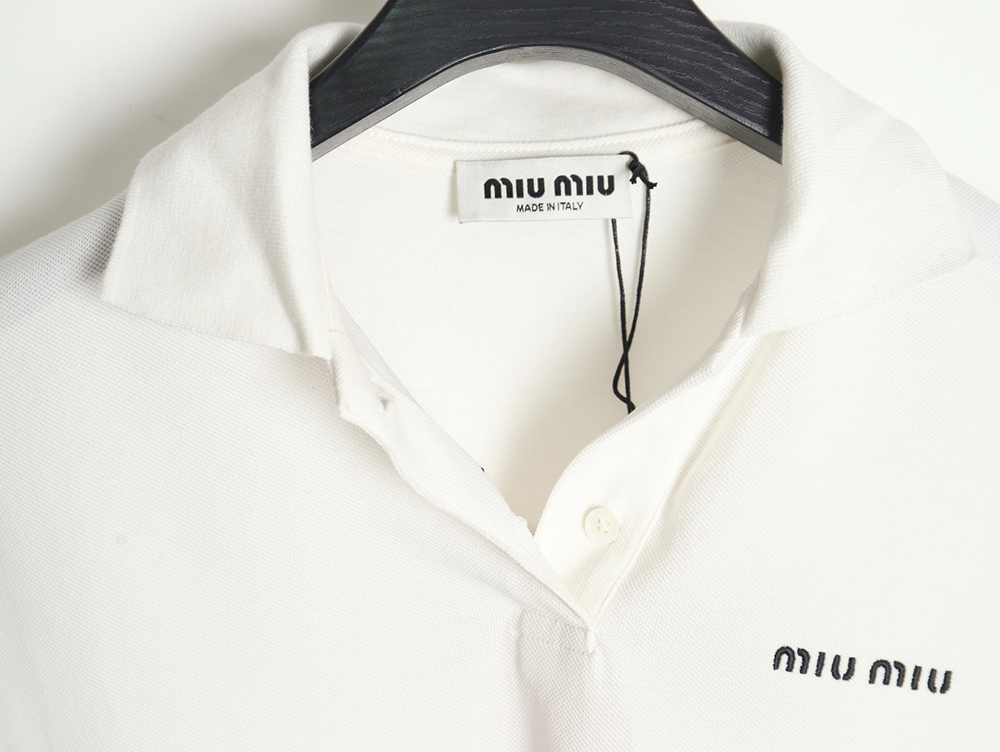 MIU MIU 24SS Embroidered Polo Short Sleeve T-Shirt