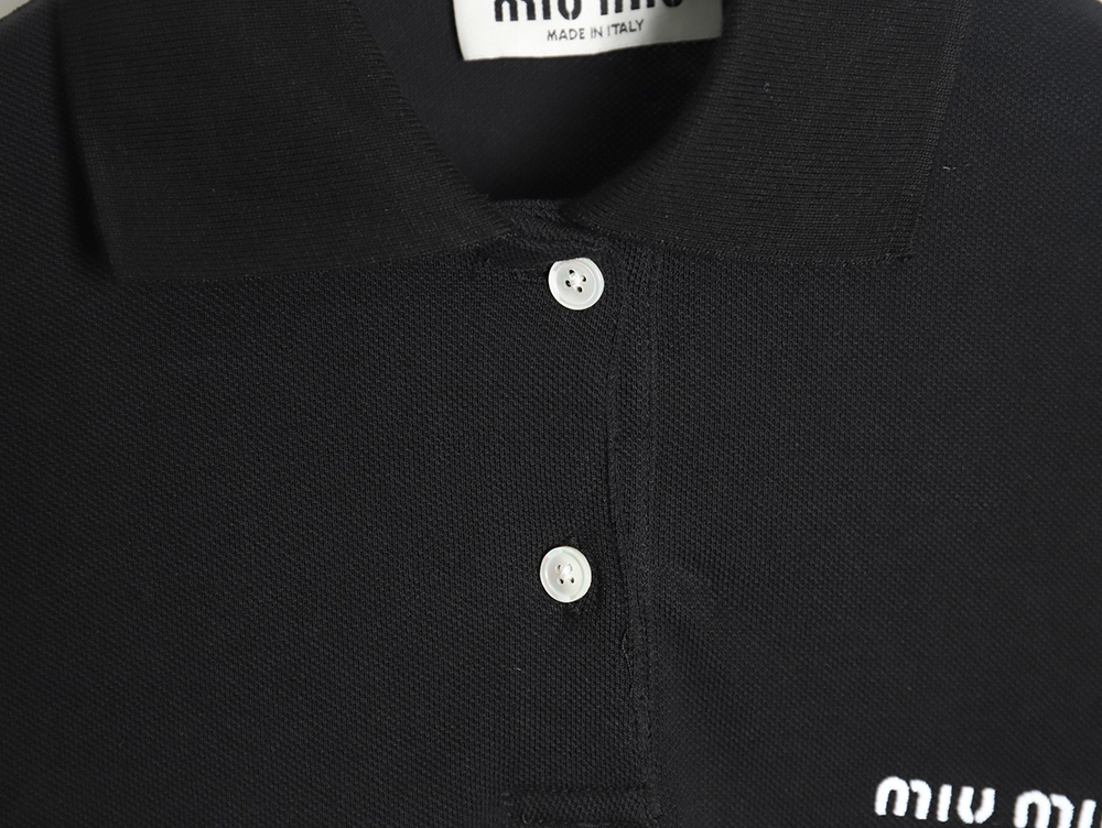 MIU MIU 24SS Embroidered Polo Short Sleeve T-Shirt TSK1