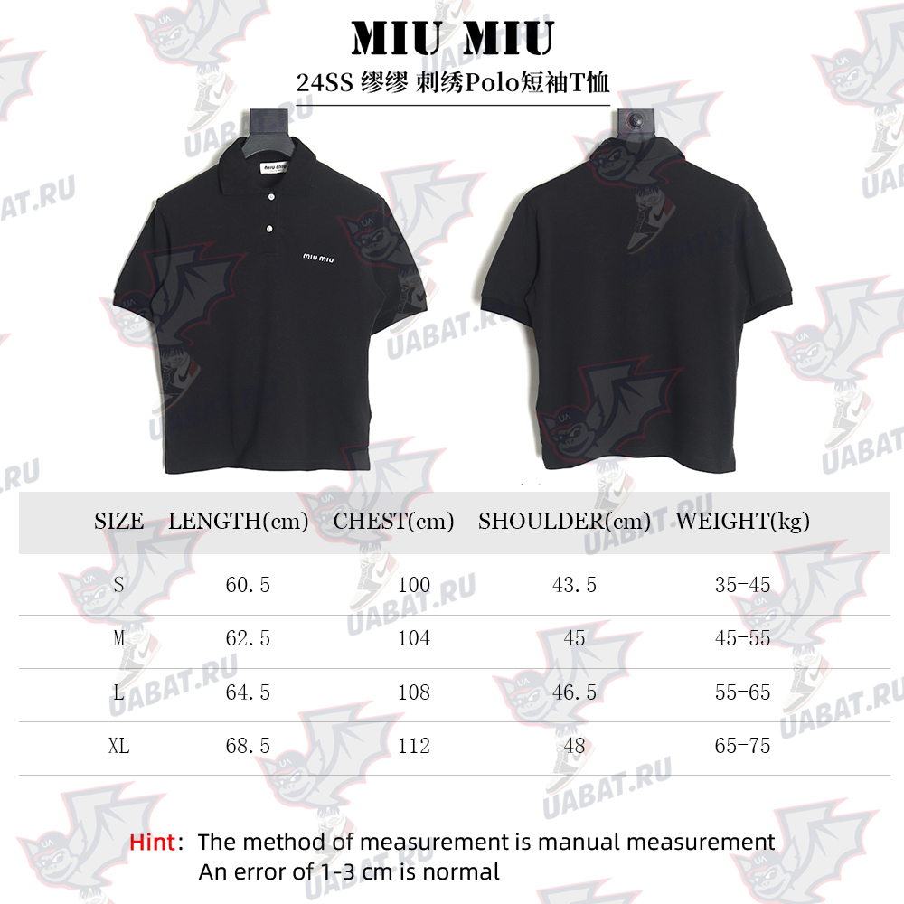 MIU MIU 24SS Embroidered Polo Short Sleeve T-Shirt TSK1