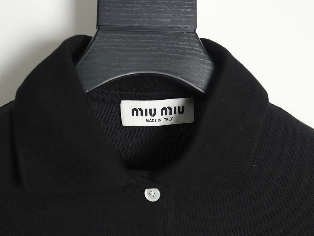 MIU MIU 24SS Embroidered Polo Short Sleeve T-Shirt TSK1