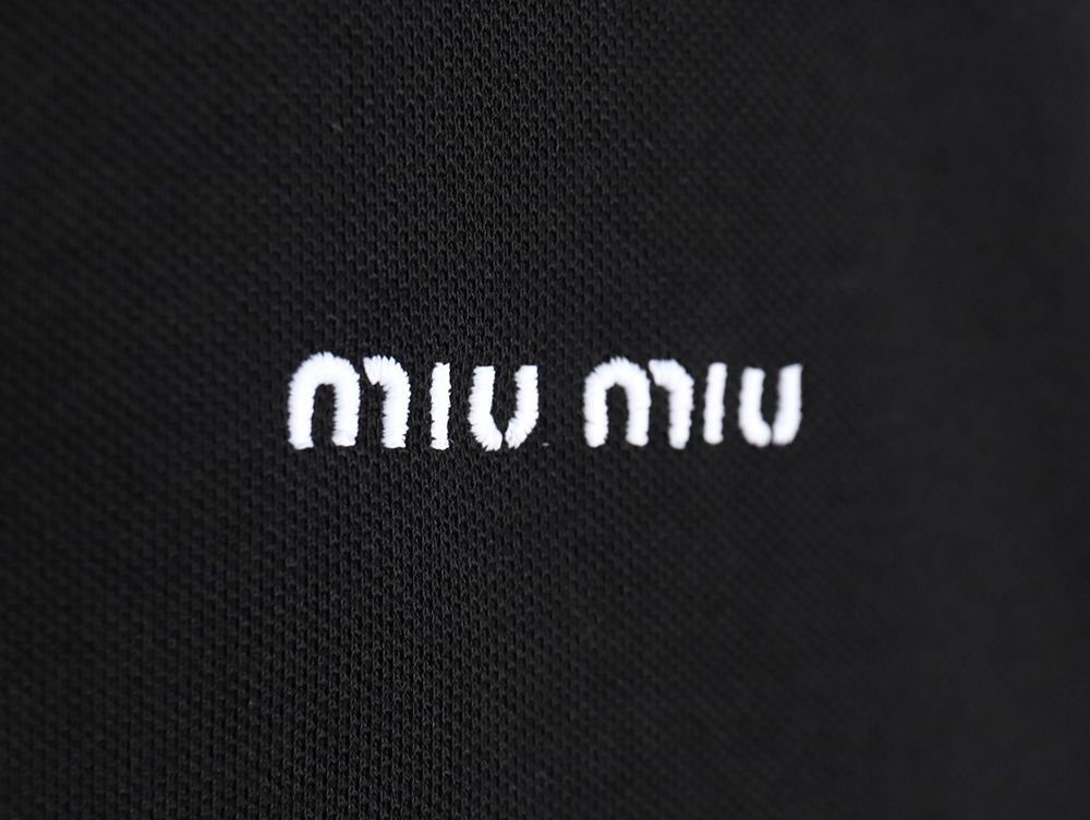 MIU MIU 24SS Embroidered Polo Short Sleeve T-Shirt TSK1