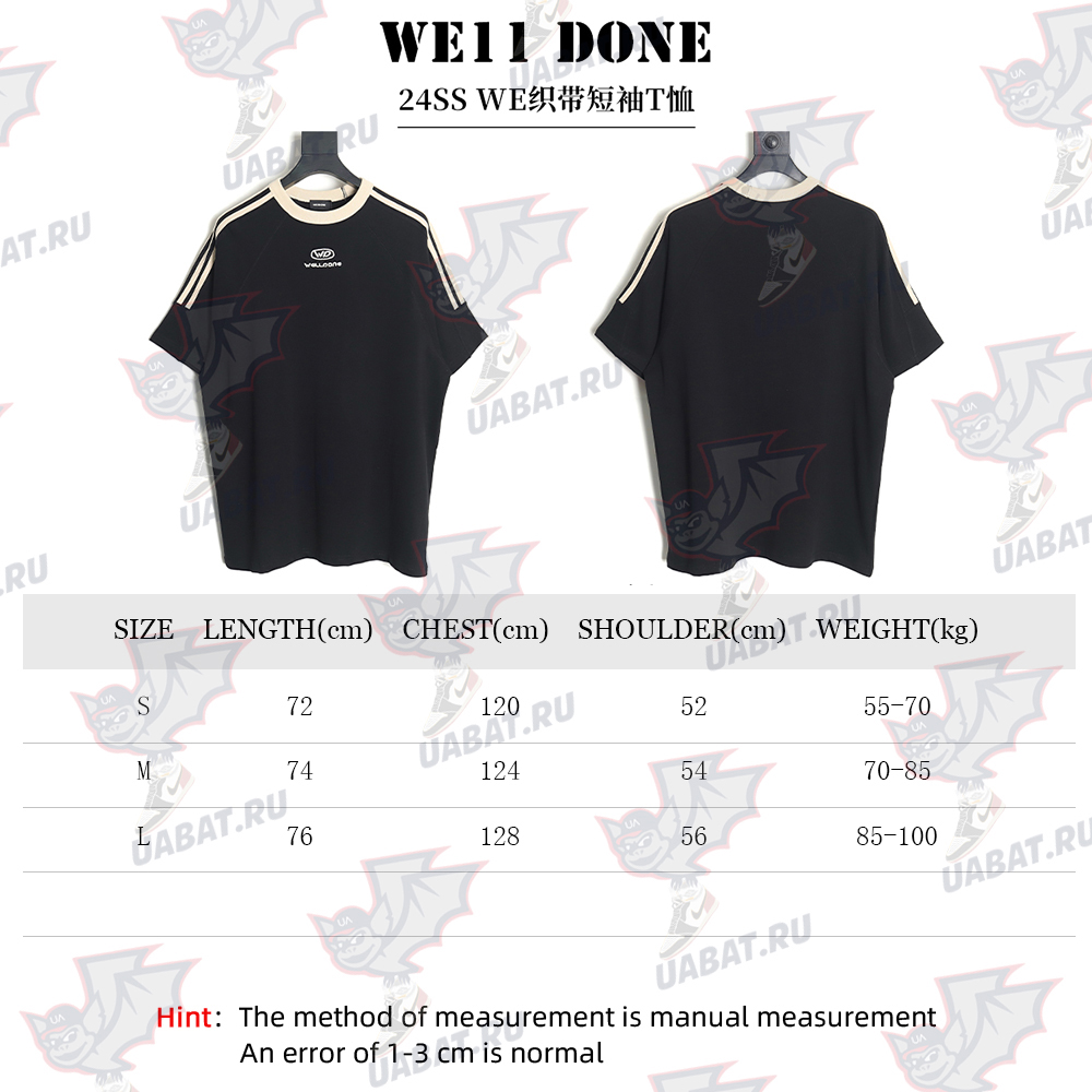 WE11 DONE 24SS WE Ribbon Short Sleeve T-Shirt