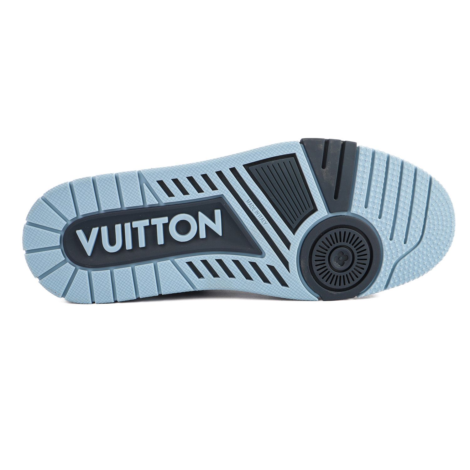 Louis Vuitton Men''s Trainer Blue Denim Monogram Sneakers