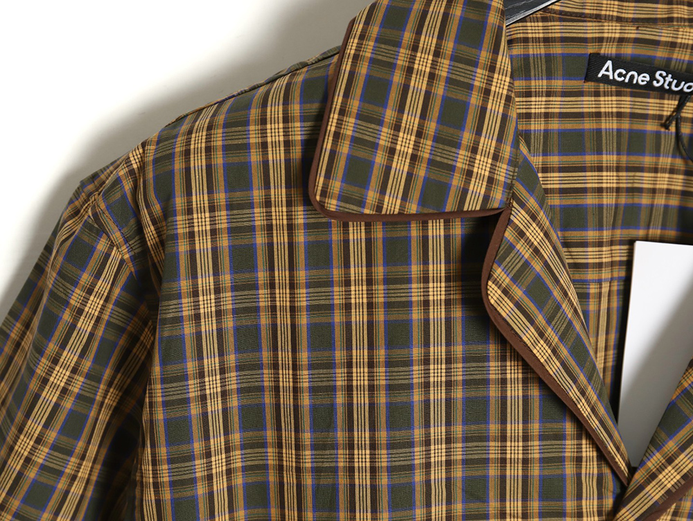 Acne Studios 24SS Yarn-dyed Check Short Sleeve Shirt