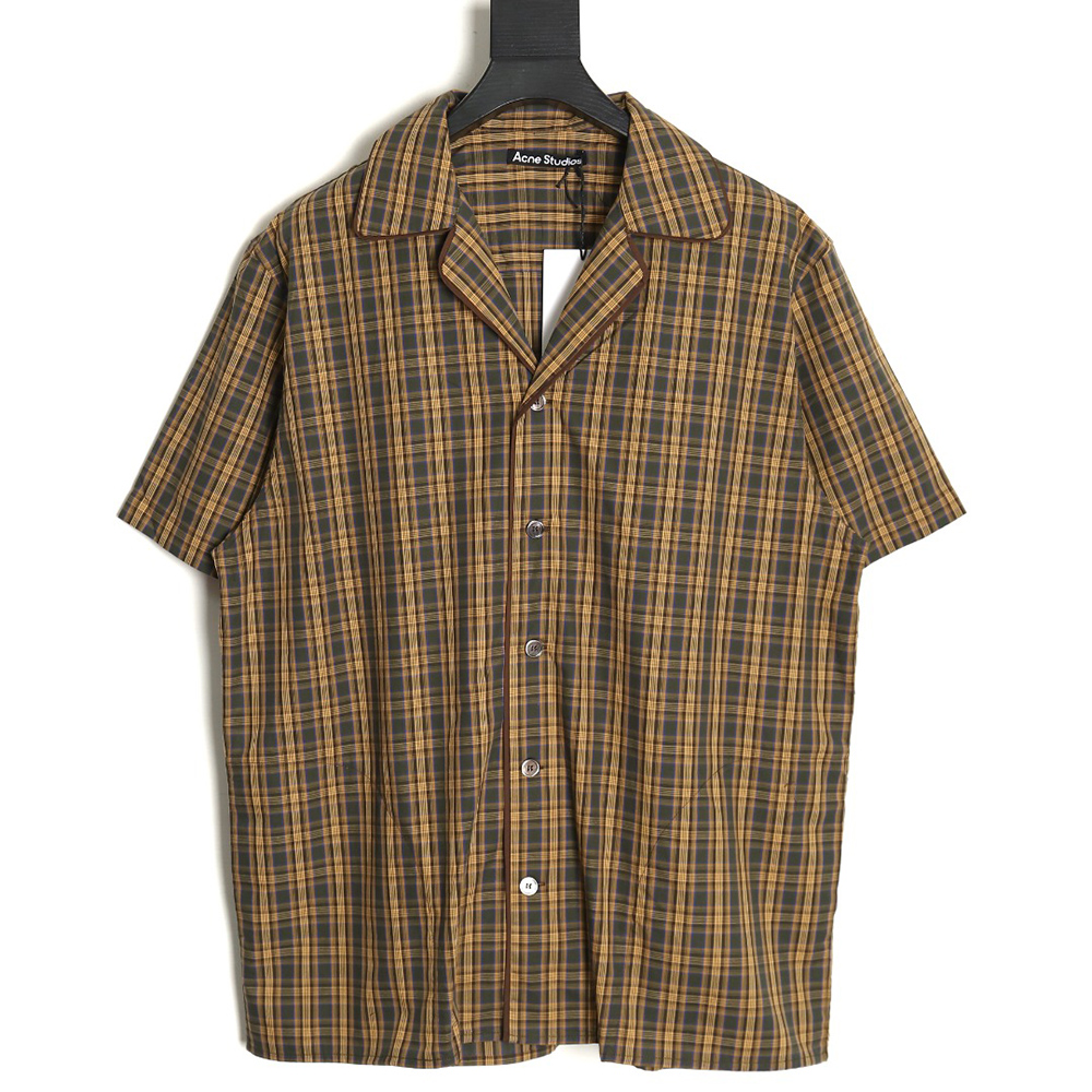 Acne Studios 24SS Yarn-dyed Check Short Sleeve Shirt