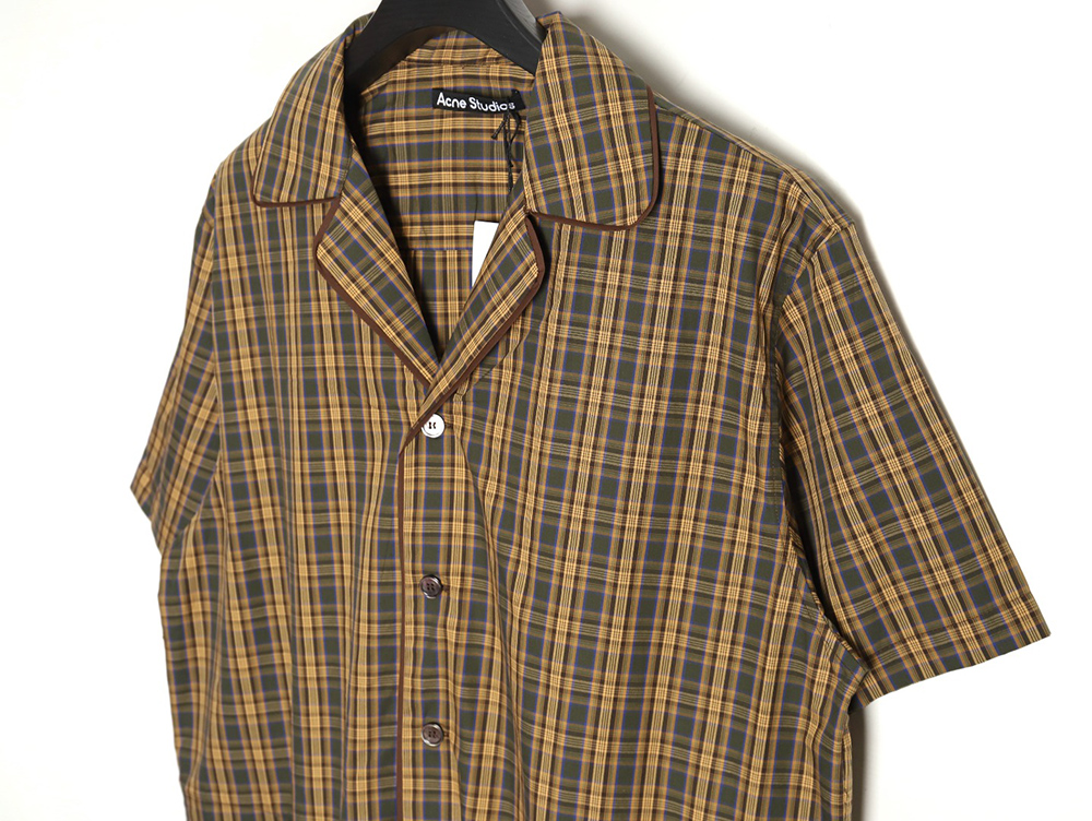 Acne Studios 24SS Yarn-dyed Check Short Sleeve Shirt