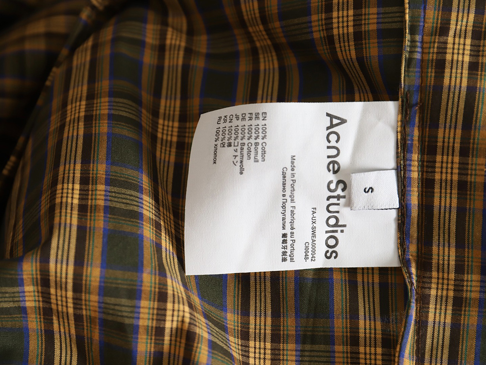 Acne Studios 24SS Yarn-dyed Check Short Sleeve Shirt