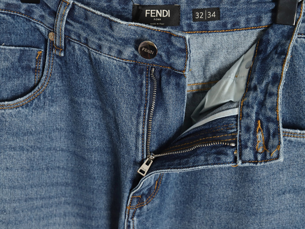 Fendi Metal FF Denim Pants