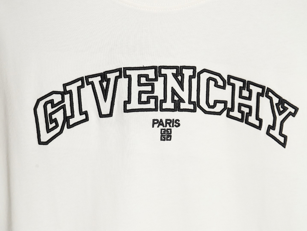 Givenchy 24ss hollow letter embroidered short sleeve