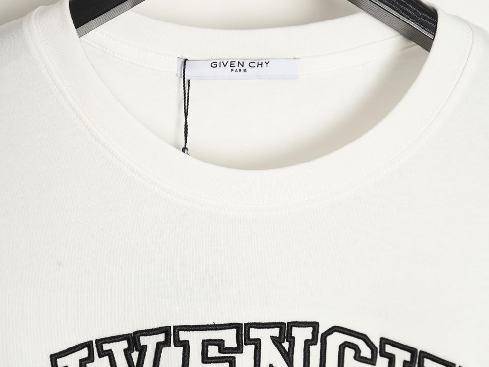 Givenchy 24ss hollow letter embroidered short sleeve