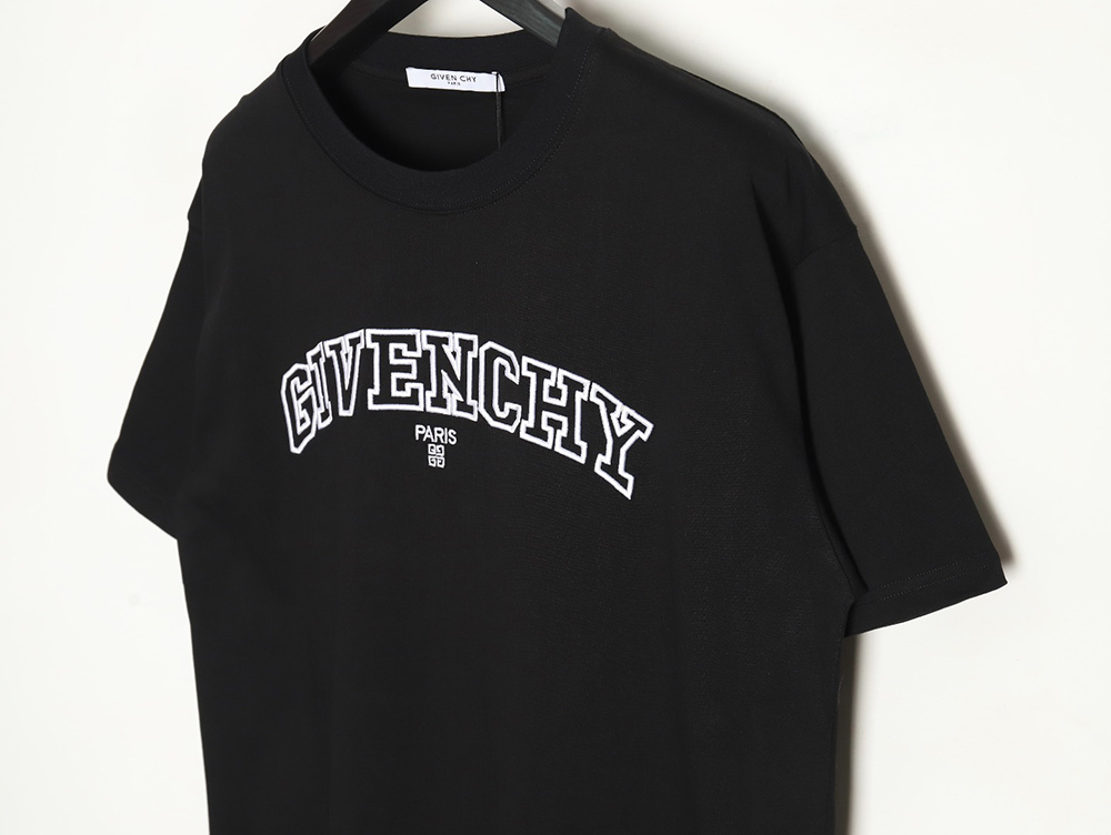 Givenchy 24ss hollow letter embroidered short sleeve TSK1