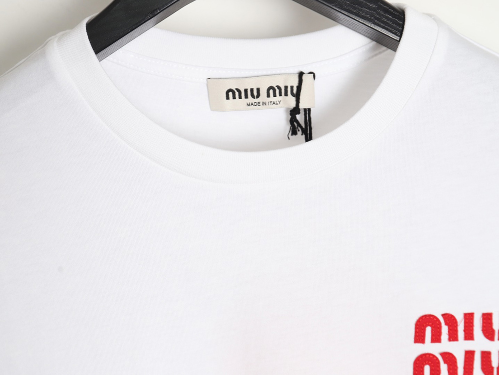 Miu Miu 24ss heart patch short sleeve TSK1