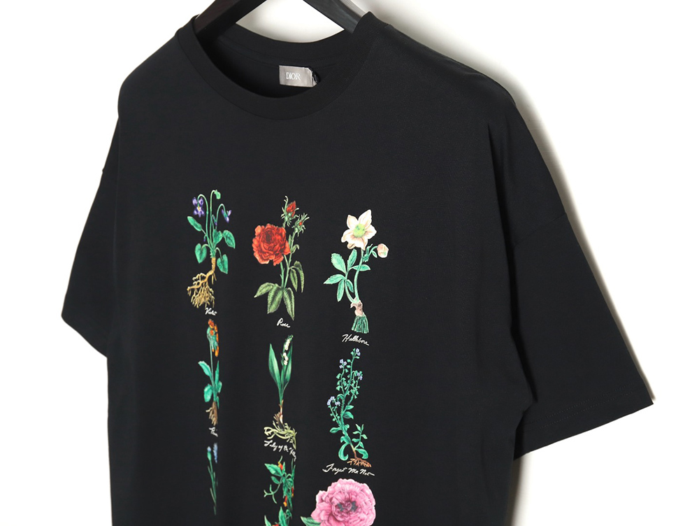 Dior 24ss floral print short sleeves