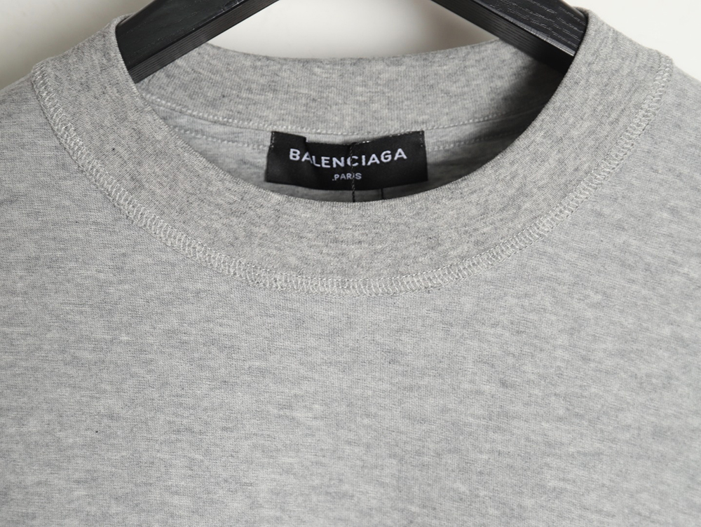 Balenciaga 24SS logo reverse washed distressed short-sleeved T-shirt