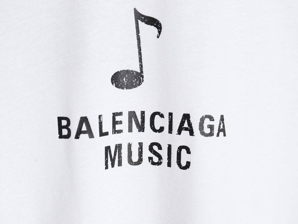 Balenciaga Musical Notes Oil Painting Catwalk Short Sleeve T-shirt