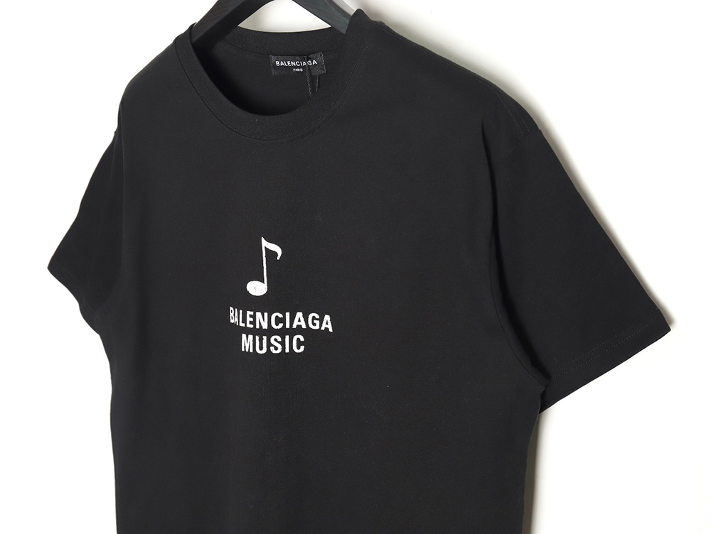 Balenciaga Musical Notes Oil Painting Catwalk Short Sleeve T-shirt TSK1