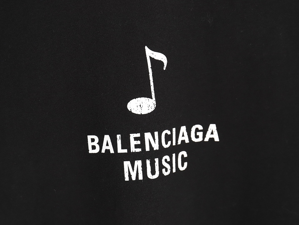 Balenciaga Musical Notes Oil Painting Catwalk Short Sleeve T-shirt TSK1