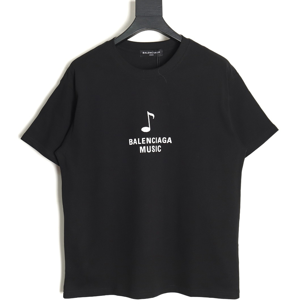 Balenciaga Musical Notes Oil Painting Catwalk Short Sleeve T-shirt TSK1