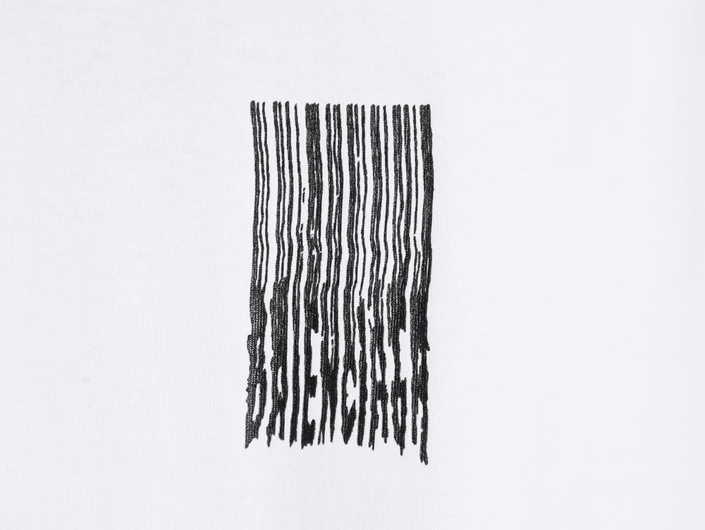 Balenciaga fringed waterfall print short-sleeved T-shirt