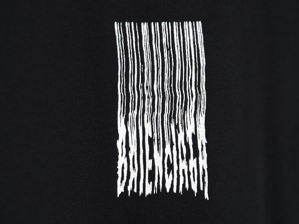 Balenciaga fringed waterfall print short-sleeved T-shirt TSK2