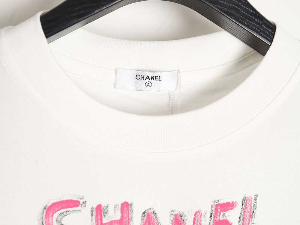 Chanel hand-painted watch dial graffiti short-sleeved T-shirt