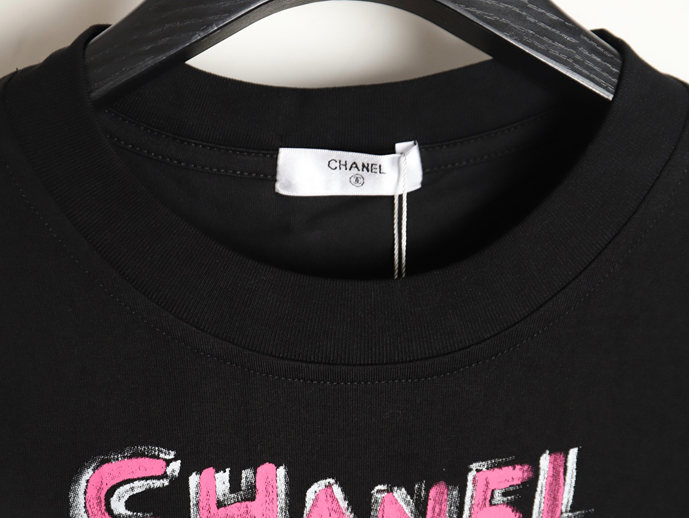 Chanel hand-painted watch dial graffiti short-sleeved T-shirt TSK1