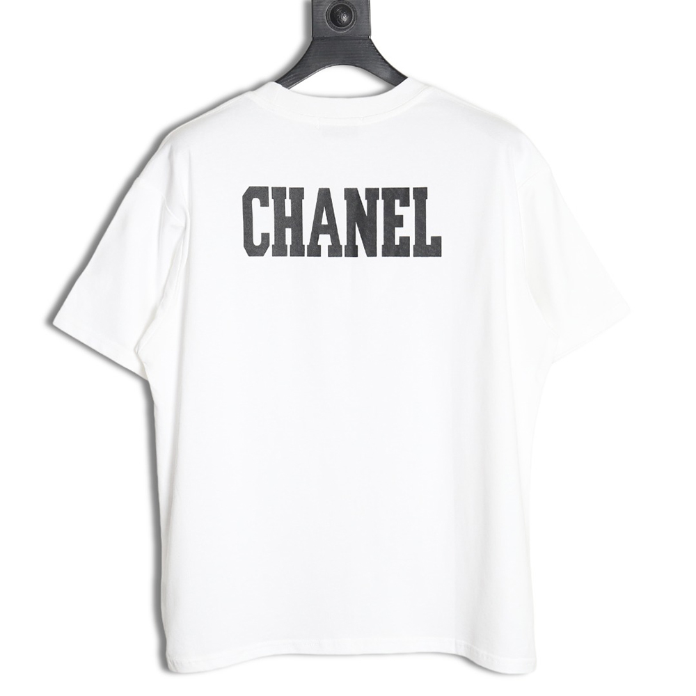 Chanel Double C Heavy Embroidery T-shirt Short Sleeve