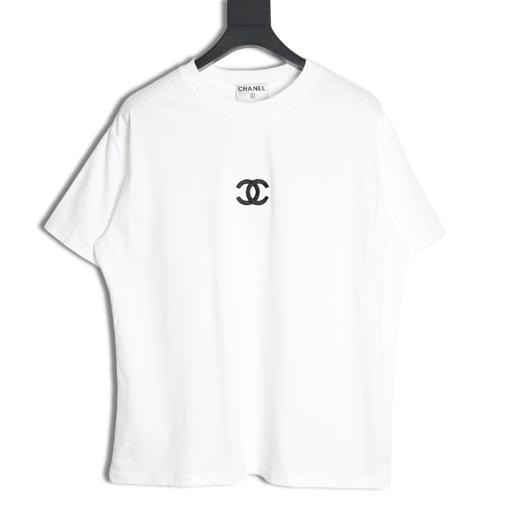 Chanel Double C Heavy Embroidery T-shirt Short Sleeve