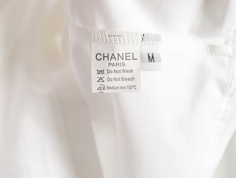 Chanel Double C Heavy Embroidery T-shirt Short Sleeve