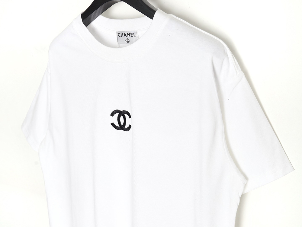 Chanel Double C Heavy Embroidery T-shirt Short Sleeve