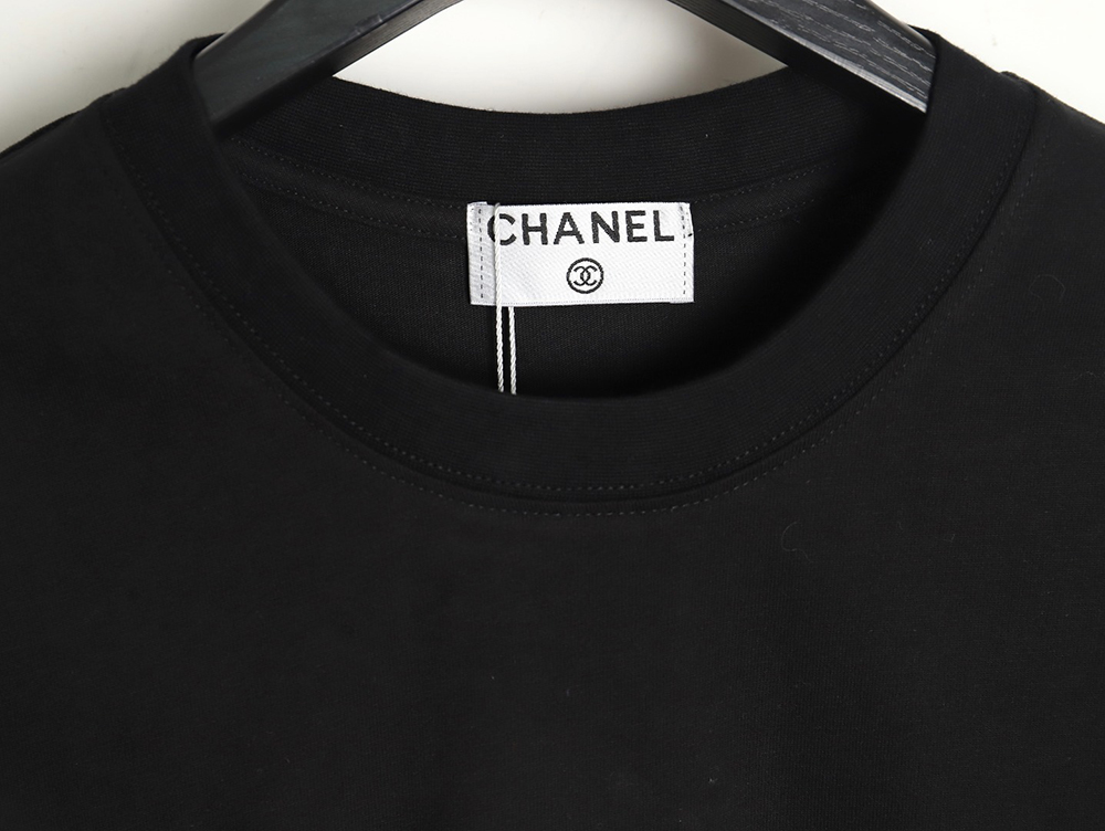 Chanel Double C Heavy Embroidery T-shirt Short Sleeve TSK1