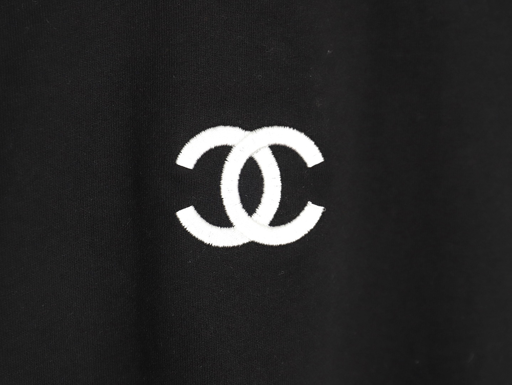 Chanel Double C Heavy Embroidery T-shirt Short Sleeve TSK1