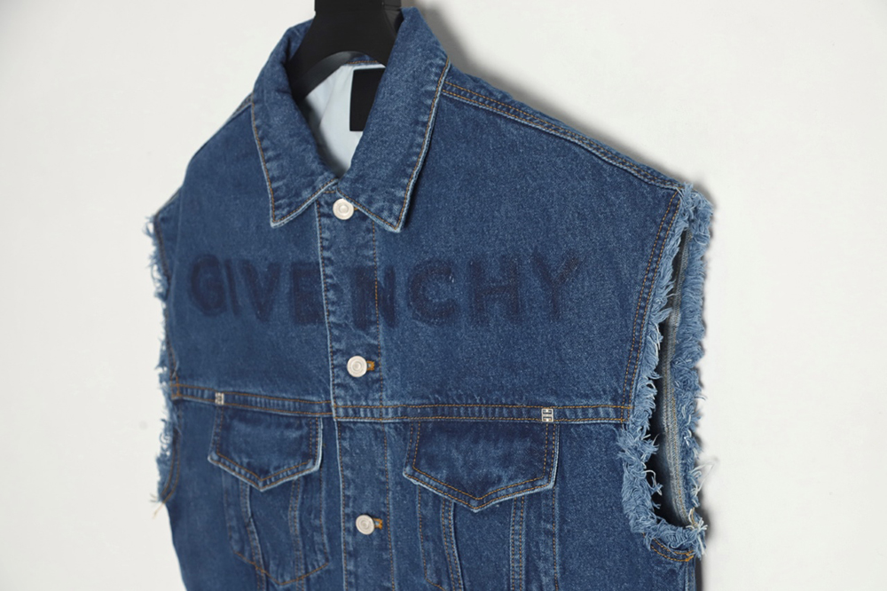 Givenchy 23FW washed denim vest