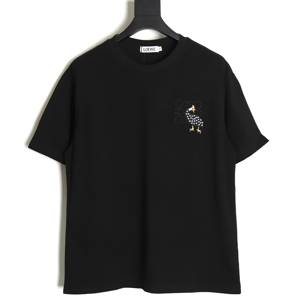 Loewe exclusive guinea fowl embroidered short sleeves