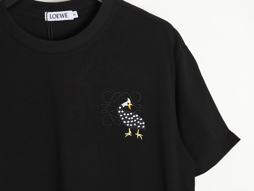 Loewe exclusive guinea fowl embroidered short sleeves