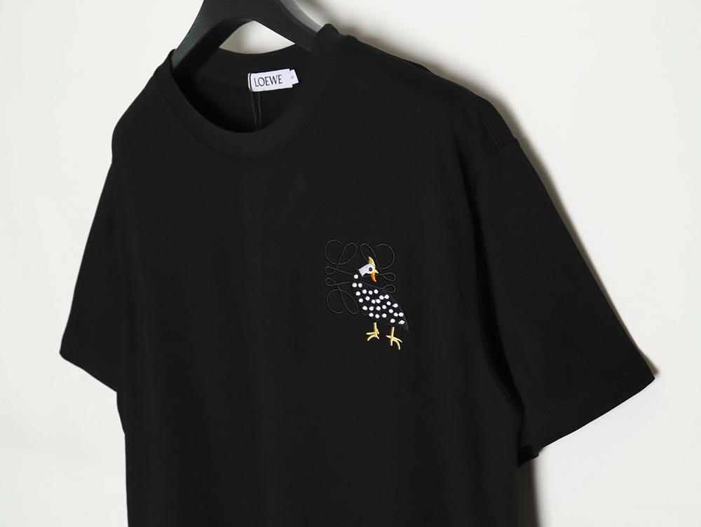 Loewe exclusive guinea fowl embroidered short sleeves