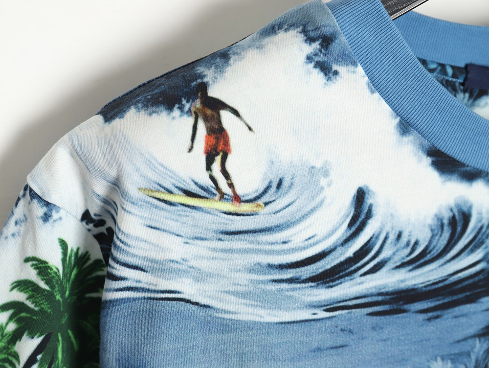 Louis Vuitton 24SS Wave Print Short Sleeve T-Shirt