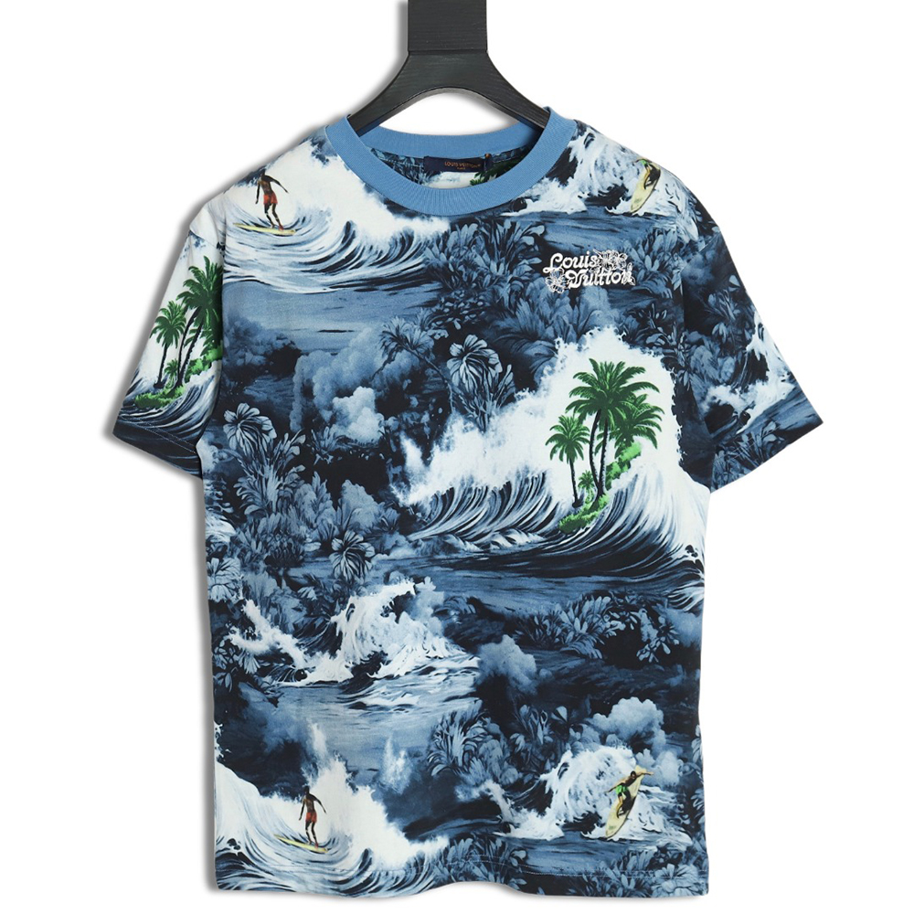 Louis Vuitton 24SS Wave Print Short Sleeve T-Shirt