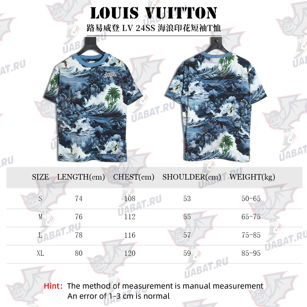 Louis Vuitton 24SS Wave Print Short Sleeve T-Shirt