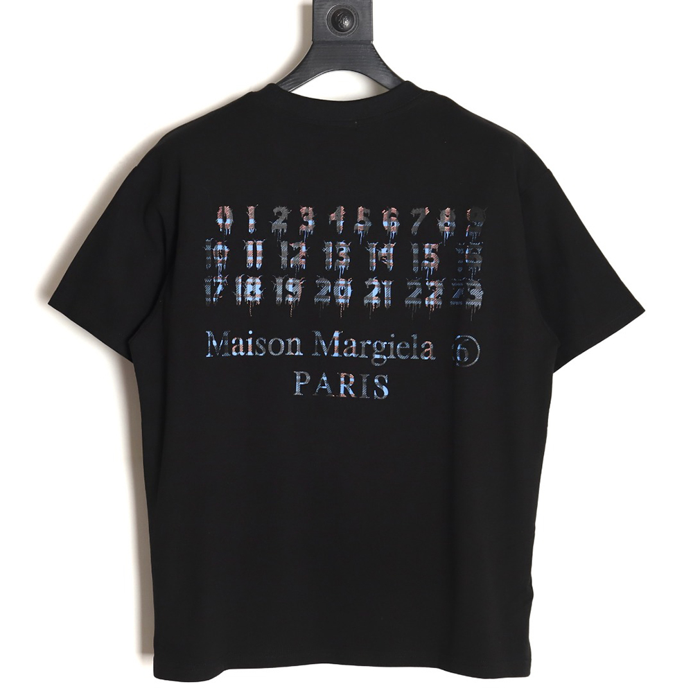 Maison Margiela & TOMMY CASH joint mosaic alphanumeric short sleeve TSK1