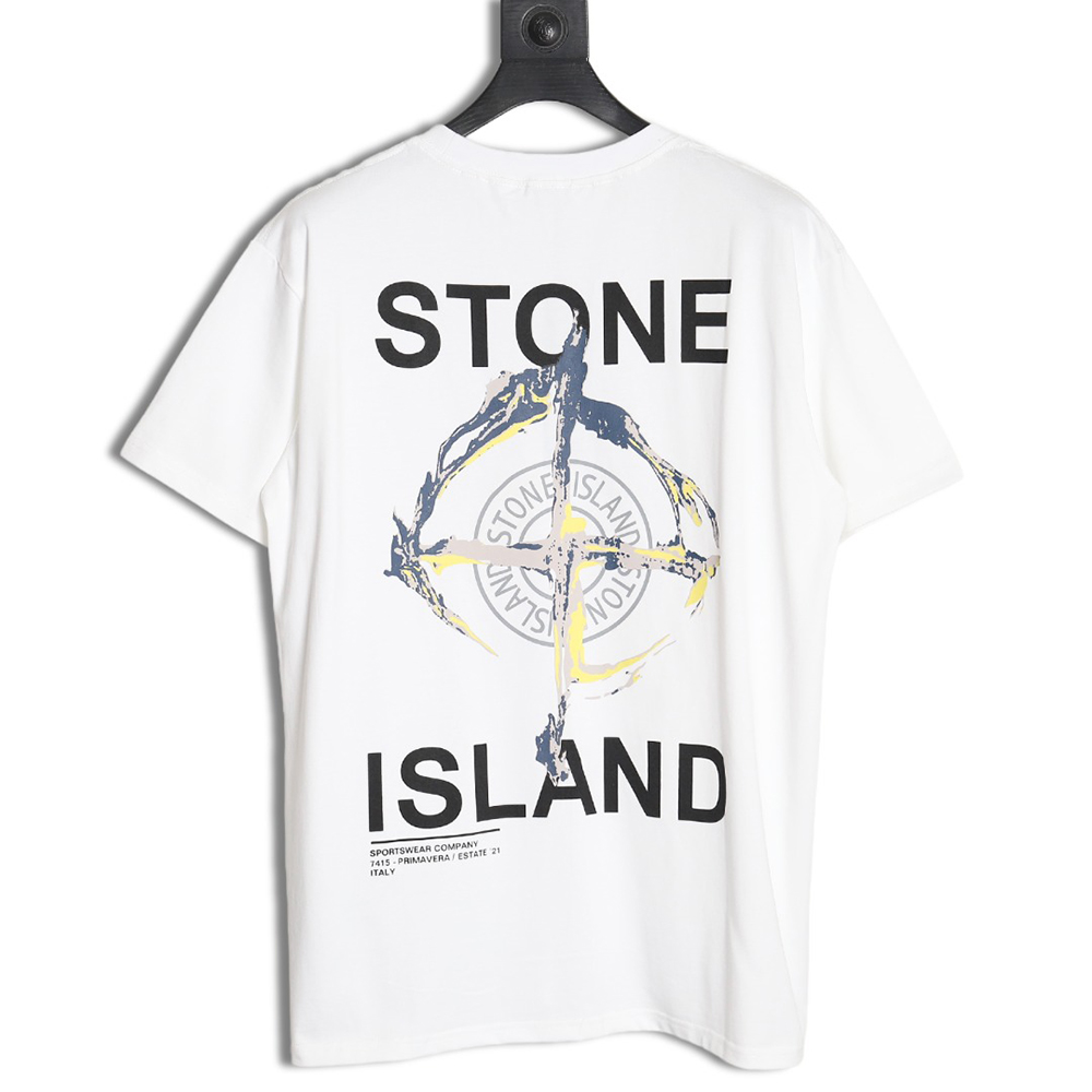 Stone Island Ruins Compass Print Short Sleeve