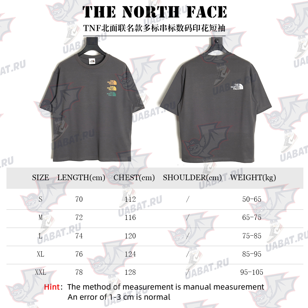 The North Face co-branded multi-logo digital print short-sleeve TSK1