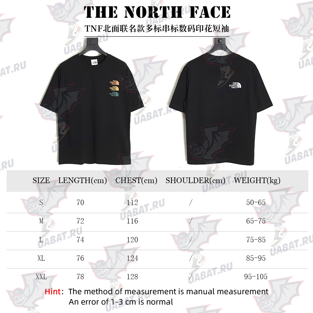 The North Face co-branded multi-logo digital print short-sleeve TSK2