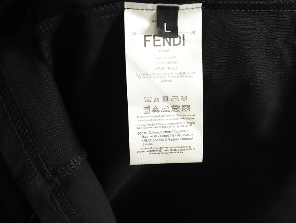 Fendi 24ss double F letter print short-sleeved T-shirt TSK1