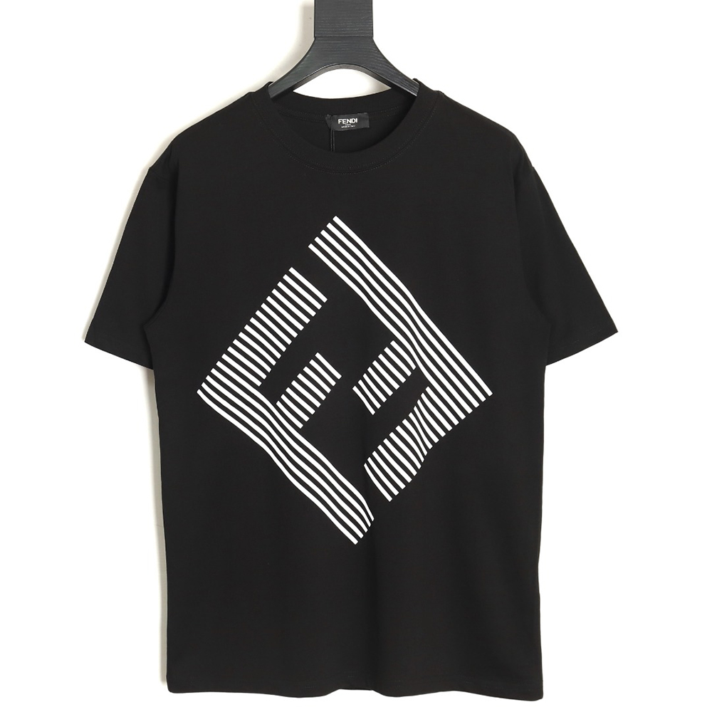 Fendi 24ss double F letter print short-sleeved T-shirt TSK1