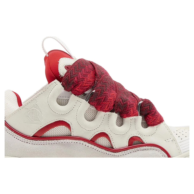 Lanvin Curb Sneakers 'White Red'