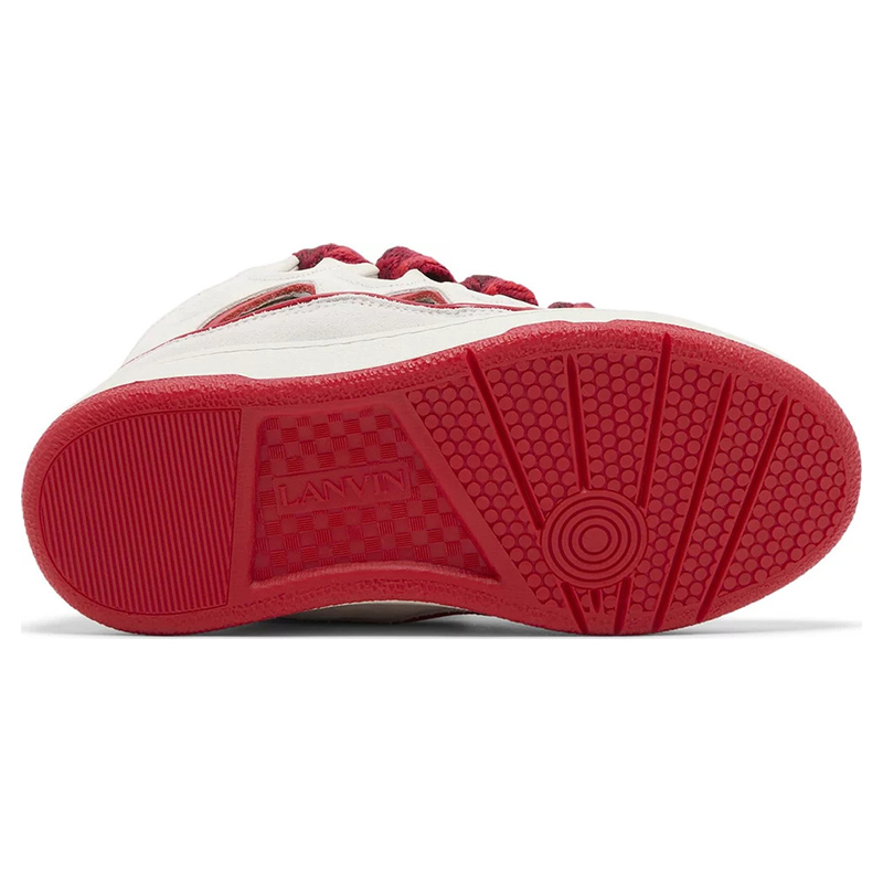 Lanvin Curb Sneakers 'White Red'