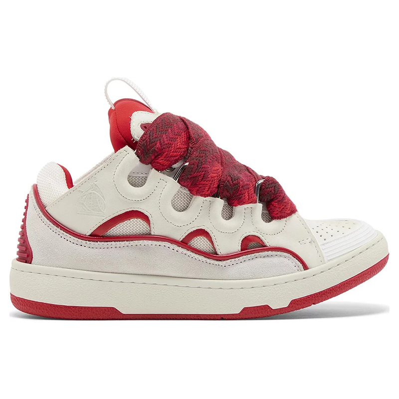 Lanvin Curb Sneakers 'White Red'