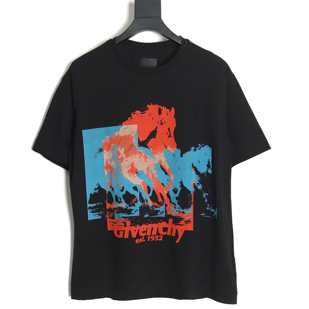 Givenchy 24SS horse print short-sleeved T-shirt TSK1